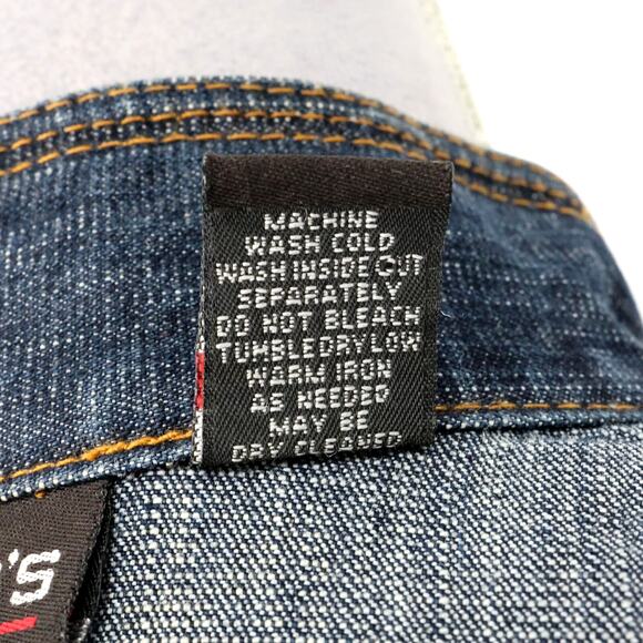 Chicos Denim Jacket 0 Womens Small Blue Military Stretch Cotton Pockets Toggles - Picture 16 of 16